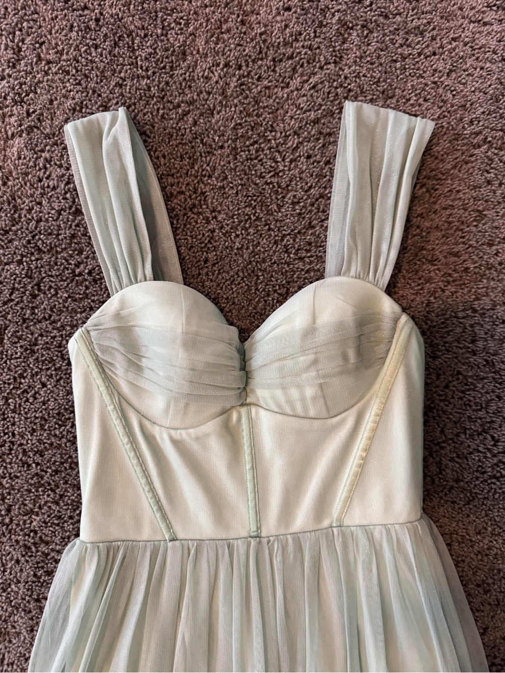 Lulus sage green maxi prom dress - Picture 2 of 7